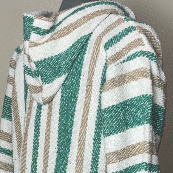 Iguana Jack Mexican Jerga Baja Hoodie sweatshirt Medium Unisex Green,Tan,white - Picture 13 of 16